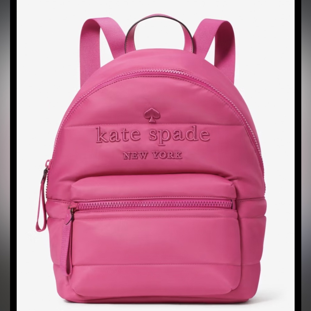 Kate Spade New York Ella Large Puffy Hot Pink Backback